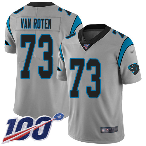 Carolina Panthers Limited Silver Youth Greg Van Roten Jersey NFL Football 73 100th Season Inverted Legend
